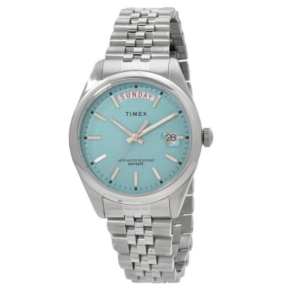 NWT Authentic Timex Open Box - Legacy Day and Date Quartz Blue Dial Women's Watc - Picture 1 of 3